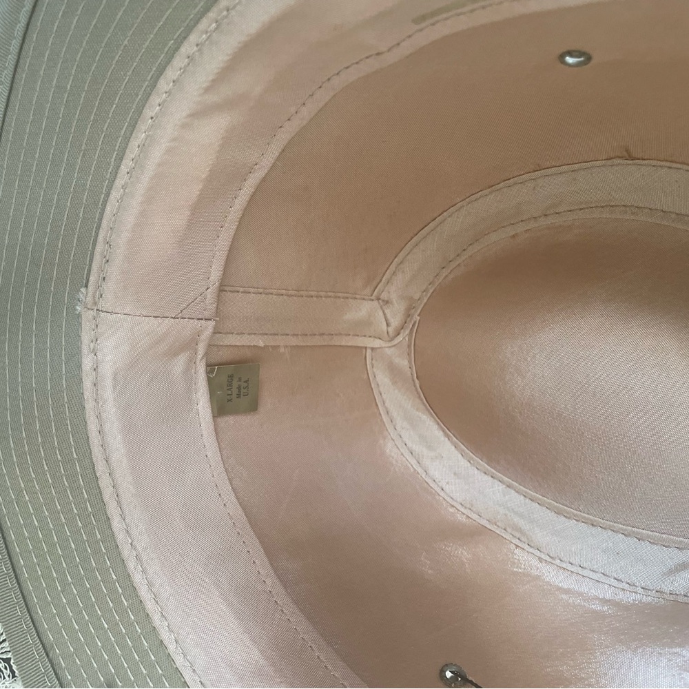 Vintage khaki fedora hat USA Blair summer Men’s XL - Picture 11 of 16